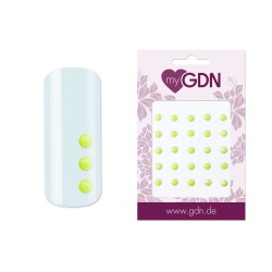 myGDN Sticky Nailart Stones - round neon green