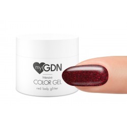 Intensive Color Gel red lady glitter
