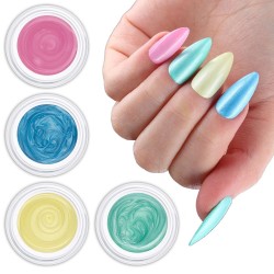 Farbgel Box Metallic Pastell Edition - Rosa metallic Farbgel für deine kreative Nailart