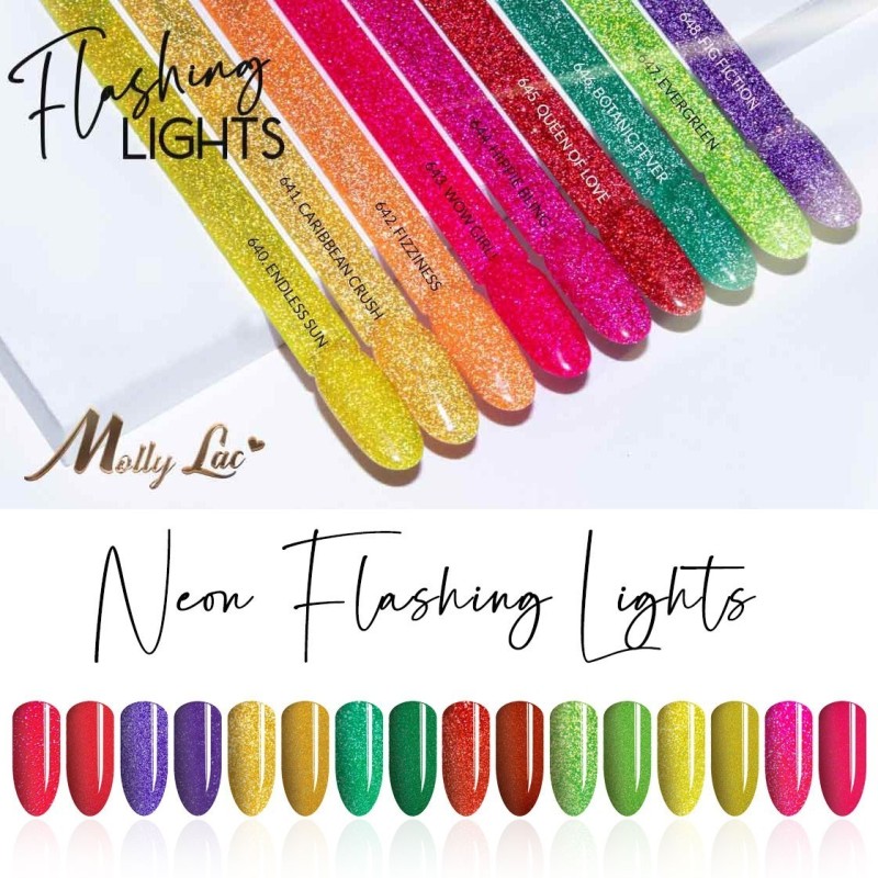 Hybridlack Flashing Lights Neon Sparset 9 x 5 ml