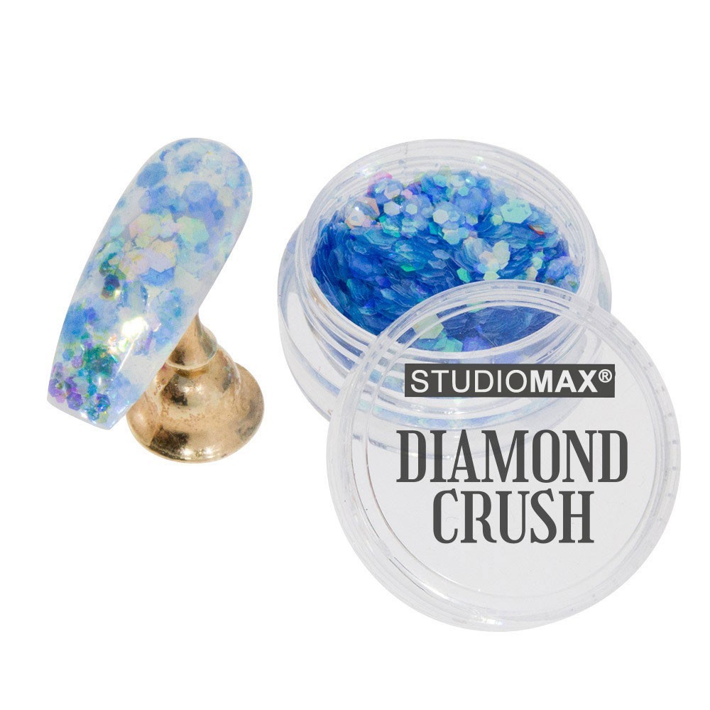 Diamond Crush - Nailart Pailletten Blau irisierend