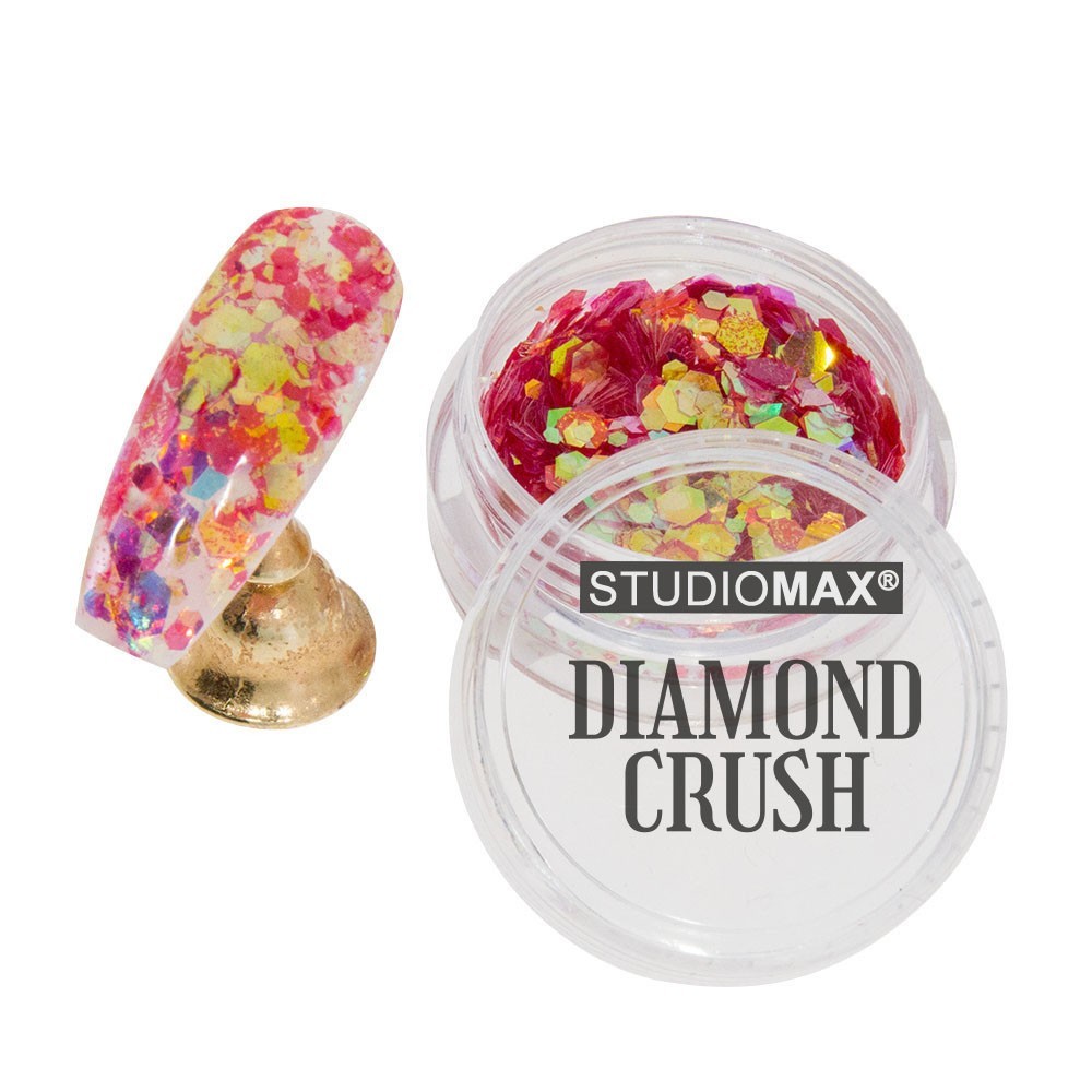 Diamond Crush - Nailart Pailletten Rot irisierend