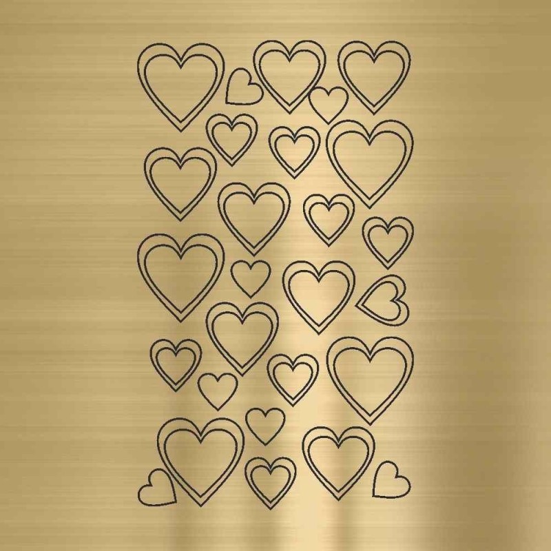 Chrom Nailart Sticker Herzen Gold Chrom Nailart Sticker Herzen Gold