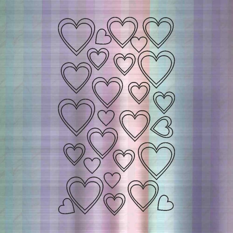 Chrom Nailart Sticker Herzen Holografisch Chrom Nailart Sticker Herzen Holografisch