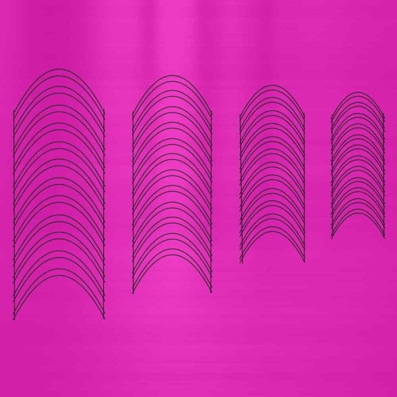 Round Smile Line Sticker Neon Pink Round Smile Line Sticker Neon Pink
