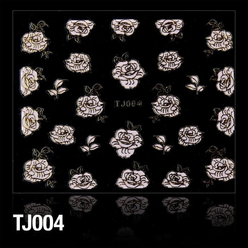 Holosticker Blumen TJ004 rosa-gold Holosticker Blumen TJ004 rosa-gold