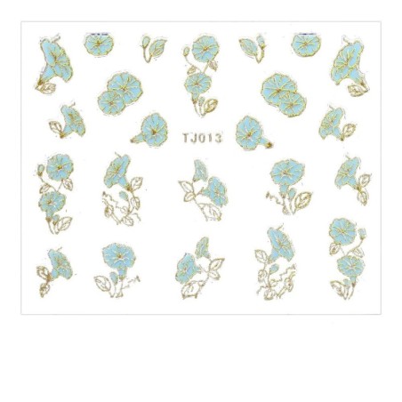 Holosticker Blumen TJ013 minze-gold