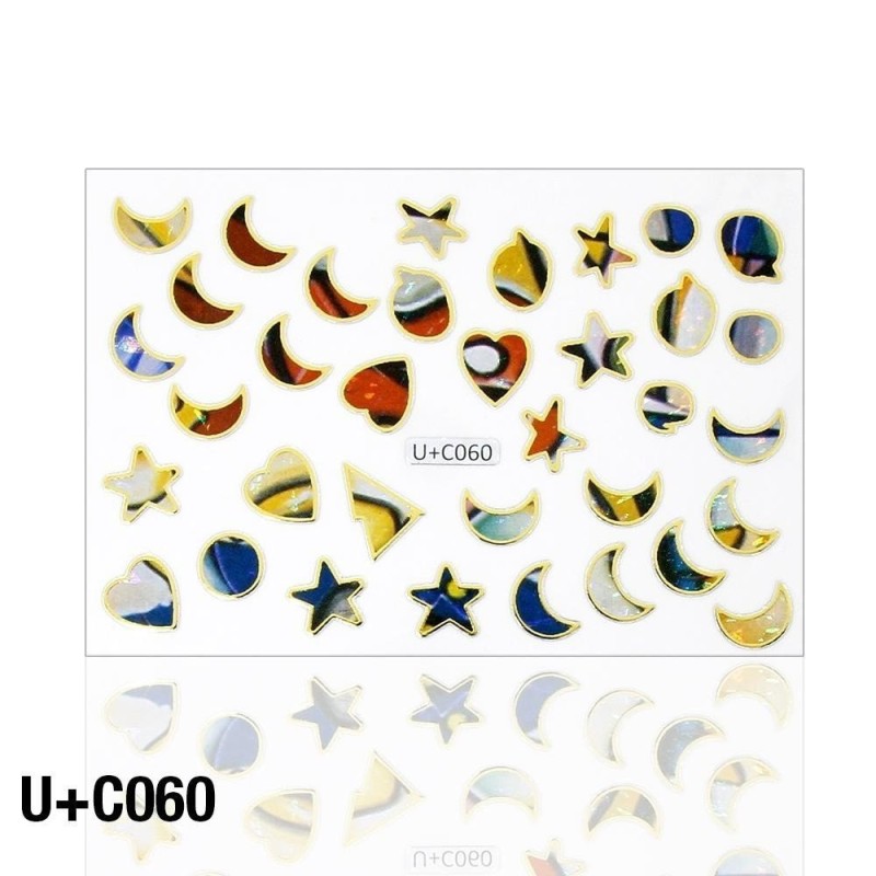 Holosticker Herz-Mond-Sterne U-C060