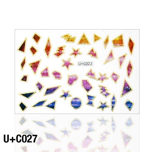 Holosticker Herz-Sterne-Formen U-C027