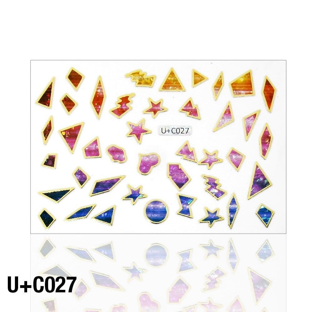 Holosticker Herz-Sterne-Formen U-C027