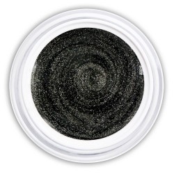 Sparkling Carbon | Farbgel Schwarz für Nägel