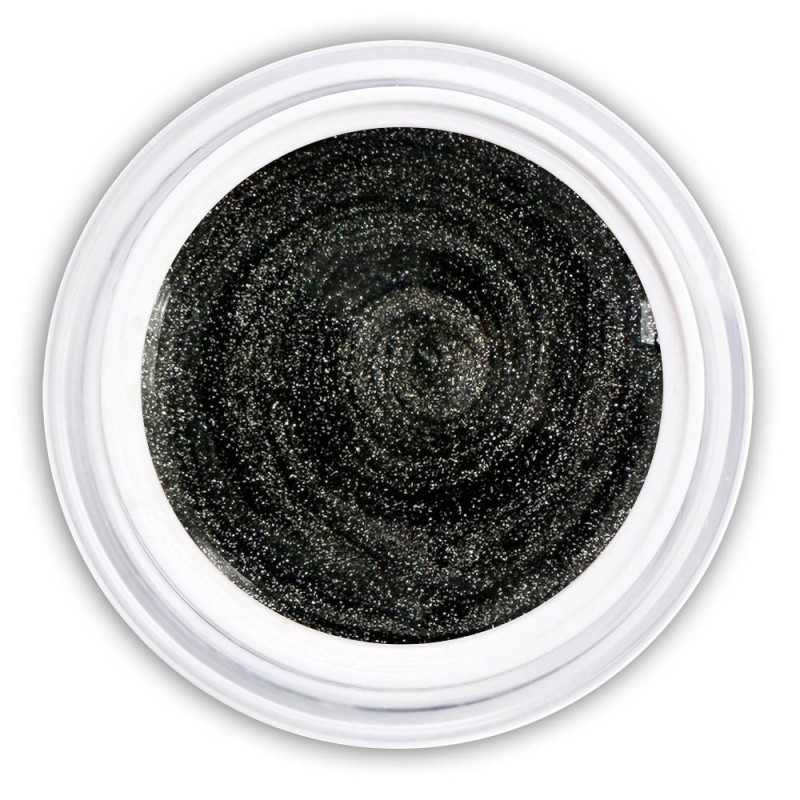 Sparkling Carbon | Farbgel Schwarz für Nägel