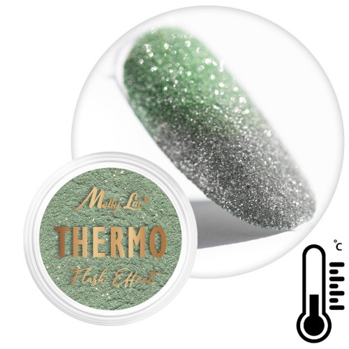 Nailart Thermo-Pigment mit Disco-Effekt Nr 08 - Grün